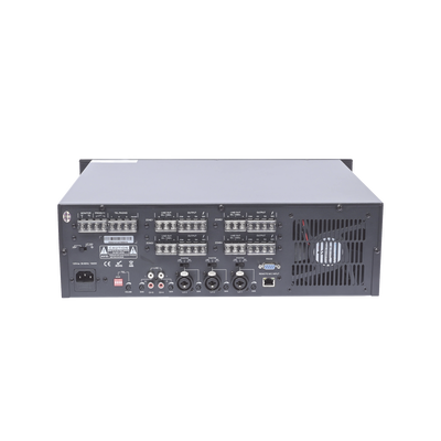 EPCOM PROAUDIO - Mezclador Amplificador de Audio - 4 zonas de 240W RMS Hasta 960W | 4 Canales | 5 Entradas | MP3 Tuner USB/SD | 1 Entrada de Micrófono