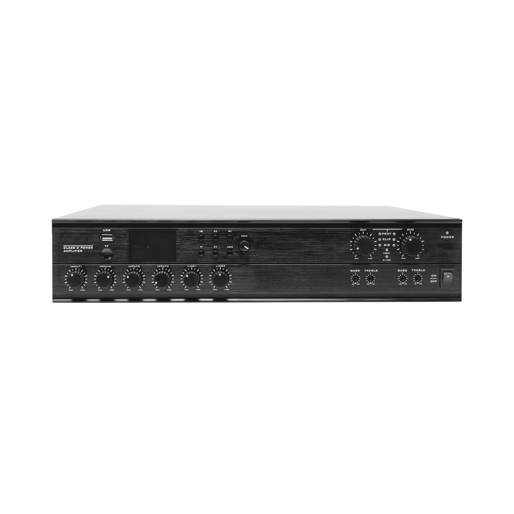 EPCOM PROAUDIO - Amplificador de Potencia / 8 Zonas / 16 Canales / Control por Zona / Rack 19"