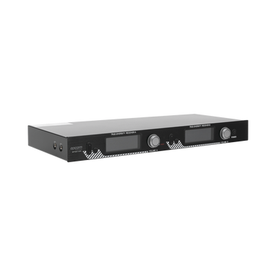 EPCOM PROAUDIO - Kit de Microfonía inalámbrico | 2 Micrófonos de mano | Receptor UHF | Pantalla LCD | 200 Canales | Gran cobertura