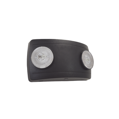 SFIRE - Luz de Emergencia Dual LED ultra compacta/150 lúmenes/Luz fría/Batería de Respaldo Incluida/Botón de test / Color Negro