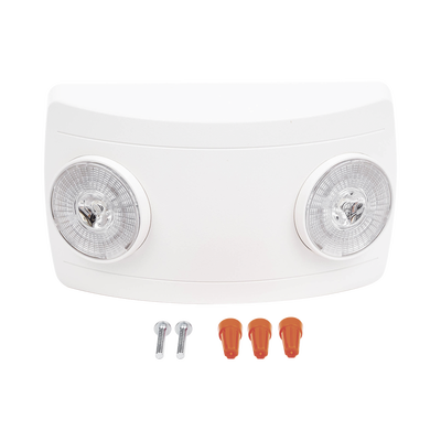 SFIRE - Luz de Emergencia Dual LED ultra compacta/150 lúmenes/Luz fría/Batería de Respaldo Incluida/Botón de test.