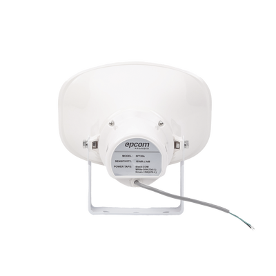 EPCOM PROAUDIO - Altavoz para Exterior | Tipo Trompeta | 15-30W | 70/100V | IP66 | Material ABS | Bracket de Metal