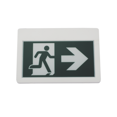 SFIRE - Letrero LED de Señalización de salida "Hombre Corriendo"/ Alto brillo / Uso en pared, lateral o techo / Batería de Respaldo Incluida con hasta 120 minutos de duracion