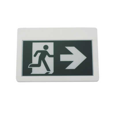 SFIRE - Letrero LED de Señalización de salida "Hombre Corriendo"/ Alto brillo / Uso en pared, lateral o techo / Batería de Respaldo Incluida con hasta 90 minutos de duracion