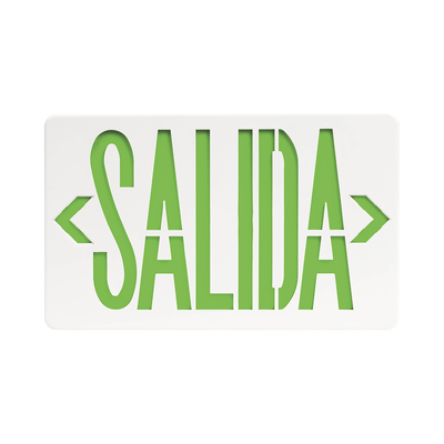 SFIRE - Letrero LED DUAL de SALIDA Universal con alto brillo/uso en pared, lateral o techo/Batería de Respaldo Incluida.