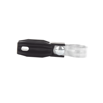 SFIRE - Aislador de paso o esquina con abrazadera incluida de 33-38mm para uso en tubería de malla ciclónica.