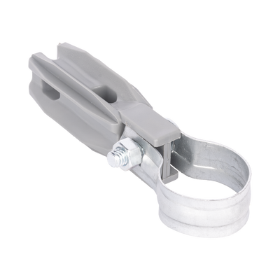 SFIRE - Aislador de paso o esquina de color GRIS con abrazadera incluida de 1 Pulgada para uso en poste cerco eléctrico