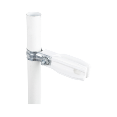 SFIRE - Aislador de paso o esquina de color BLANCO con abrazadera incluida de 1 Pulgada para uso en poste cerco eléctrico