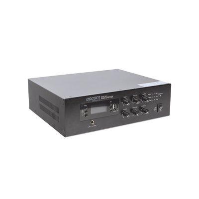 EPCOM PROAUDIO - Mini Amplificador de Audio Mezclador | 120W RMS | Sistema 70/100V | MP3 | Tuner | Bluetooth | Musica ambiental y Voceo