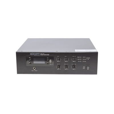 EPCOM PROAUDIO - Mini Amplificador de Audio Mezclador | 120W RMS | Sistema 70/100V | MP3 | Tuner | Bluetooth | Musica ambiental y Voceo