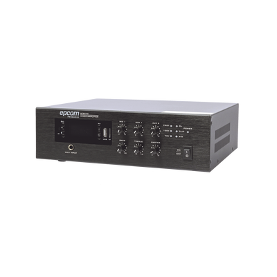 EPCOM PROAUDIO - Mini Amplificador de Audio Mezclador | 240W RMS | Sistema 70/100V | MP3 | Tuner | Bluetooth | Musica ambiental y Voceo