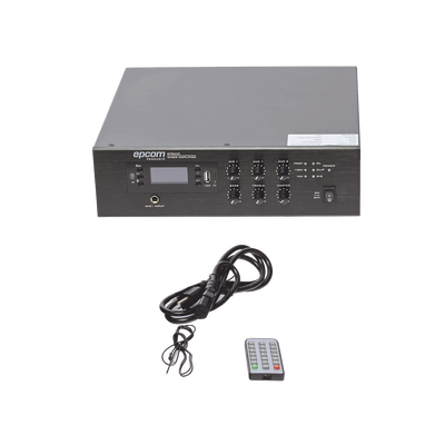 EPCOM PROAUDIO - Mini Amplificador de Audio Mezclador | 240W RMS | Sistema 70/100V | MP3 | Tuner | Bluetooth | Musica ambiental y Voceo