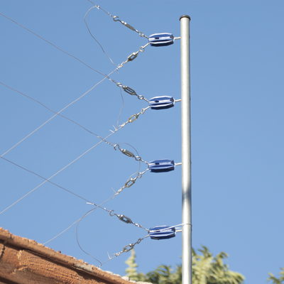 SFIRE - Aislador de color Azul para postes de esquina de alta Resistencia con Anti UV de uso en cercos eléctricos