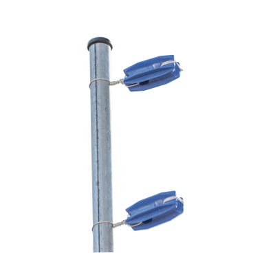 SFIRE - Aislador de color Azul para postes de esquina de alta Resistencia con Anti UV de uso en cercos eléctricos