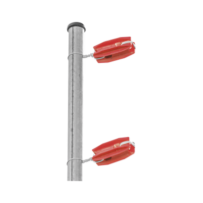 SFIRE - Aislador de color Rojo para postes de esquina de alta Resistencia con Anti UV de uso en cercos eléctricos