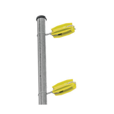SFIRE - Aislador de color Amarillo  para postes de esquina de alta Resistencia con Anti UV de uso en cercos eléctricos