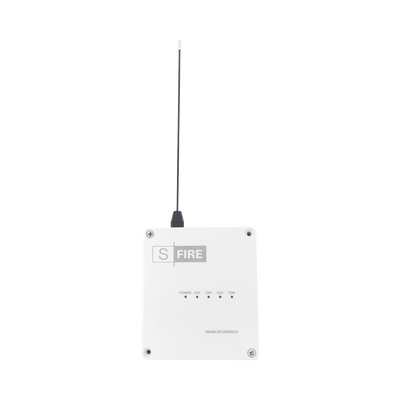 SFIRE - Receptor inalámbrico / 2500 metros de cobertura / 4 salidas de relevador tipo C