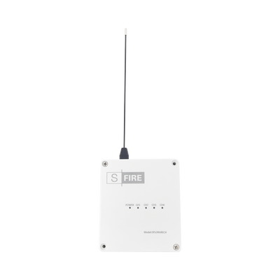 SFIRE - Receptor inalámbrico / 2500 metros de cobertura / 4 salidas de relevador tipo C