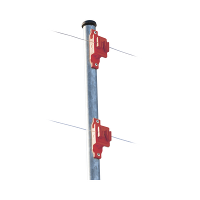 SFIRE - Aislador de Paso color Rojo reforzado para cercos eléctricos, resistente al clima extremoso