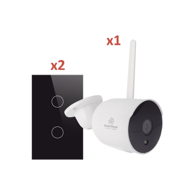 SMARTHOME BY EPCOM - (Wifi) KIT 1 camara Wifi y 2 apagadores inteligentes Wifi