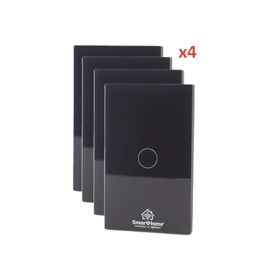 SMARTHOME BY EPCOM - (Wifi) KIT 4 apagadores inteligentes Wifi compatibles con Alexa y GoogleHome