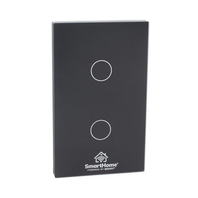 SMARTHOME BY EPCOM - (Wifi) Apagador switch inalámbrico WIFI, control de 2 regresos de carga, 110V