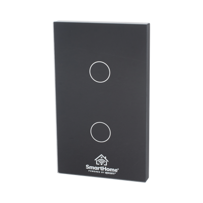 SMARTHOME BY EPCOM - (Wifi) Apagador switch inalámbrico WIFI, control de 2 regresos de carga, 110V