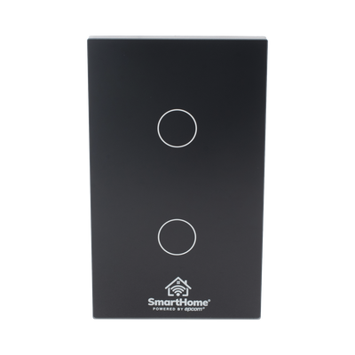 SMARTHOME BY EPCOM - (Wifi) Apagador switch inalámbrico WIFI, control de 2 regresos de carga, 110V