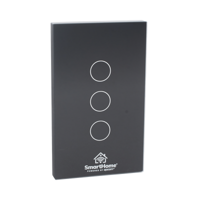 SMARTHOME BY EPCOM - (Wifi) Apagador switch inalámbrico WIFI, control de 3 regresos de carga, 110V