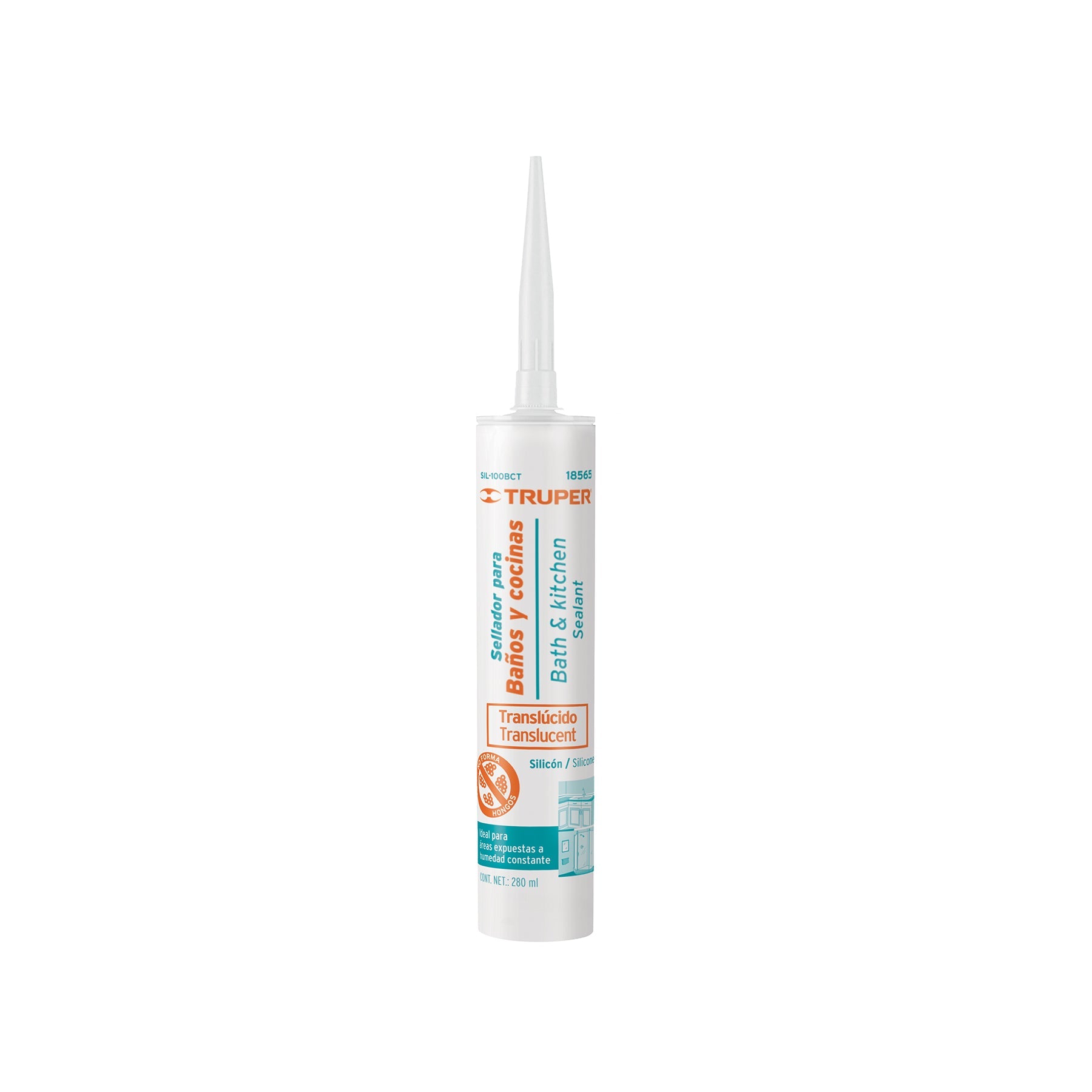 Sellador translucido para ba–os y cocinas, 280 ml, Truper