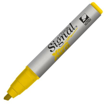 SIGNAL - Marcador Permanente Signal Xtra 40005 Punta Cincel Color Amarillo C/12 Pzas