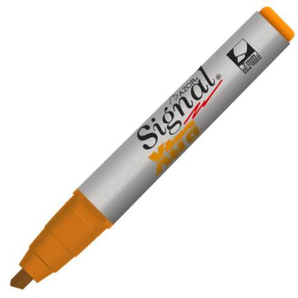 SIGNAL - Marcador Permanente Signal Xtra 40006 Punta Cincel Color Naranja C/12 Pzas
