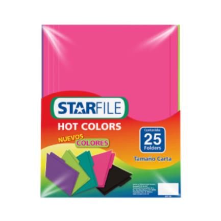 STARFILE - Folder StarFile Hot Colors Carta Color Arcoiris Cromático C/25 Pzas