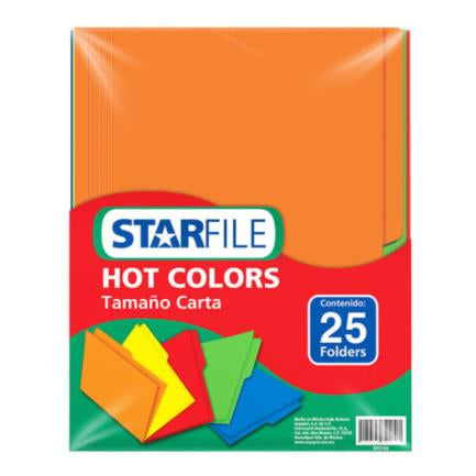 STARFILE - Folder StarFile Hot Colors Carta Arcoíris C/25 Pzas