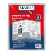 STARFILE - FOLDER DELUXE PLASTIFICADO PLATA PAQ. C/5