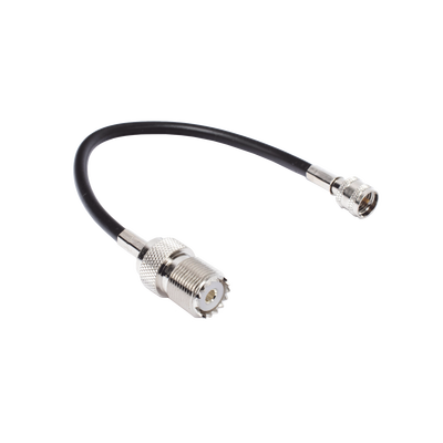 EPCOM INDUSTRIAL - Jumper Adaptador de Conector Mini UHF Macho a UHF Hembra (SO-239), Níquel/ Oro y Plata/ Delrin.