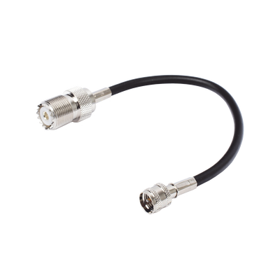 EPCOM INDUSTRIAL - Jumper Adaptador de Conector Mini UHF Macho a UHF Hembra (SO-239), Níquel/ Oro y Plata/ Delrin.