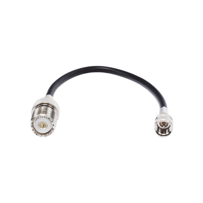 EPCOM INDUSTRIAL - Jumper Adaptador de Conector Mini UHF Macho a UHF Hembra (SO-239), Níquel/ Oro y Plata/ Delrin.