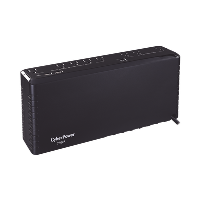 CYBERPOWER - UPS de 750 VA/375 W, Topología Standby, Entrada 120 Vca NEMA 5-15P, de Escritorio, Con 8 Tomas NEMA 5-15R
