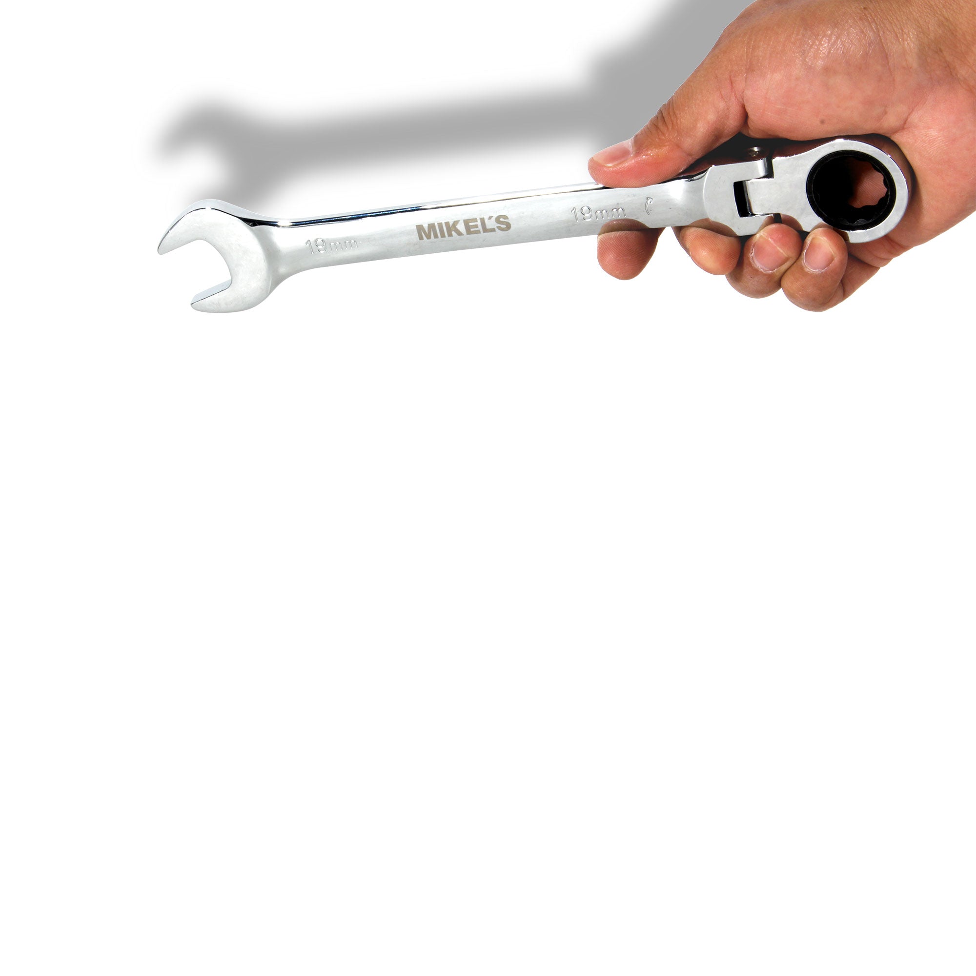 Llaves combinadas con matraca cabeza flexible (set 7 pzas)