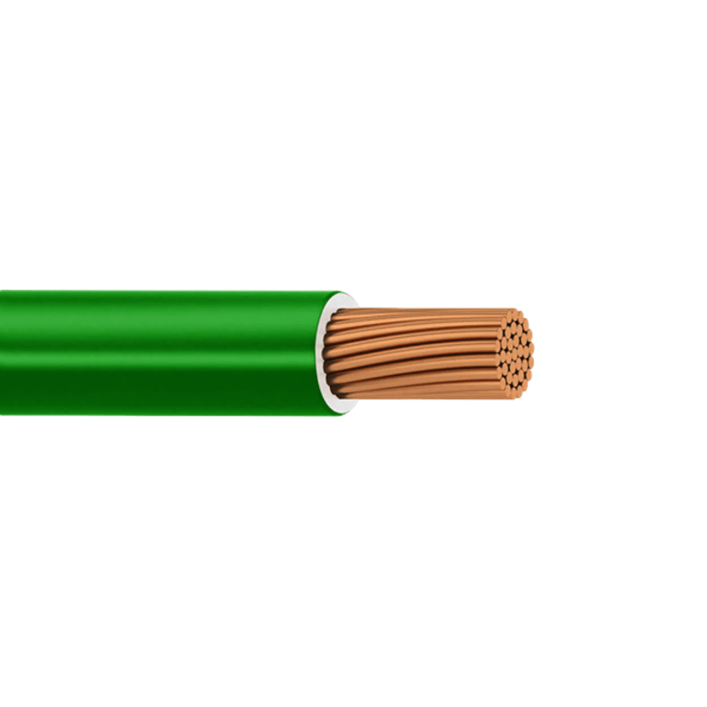 INDIANA - (SLY311) Cable Eléctrico de Cobre Recubierto THW-LS Calibre 12 AWG 19 Hilos Color Verde (100 Metros (328.08 Pies))