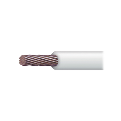 INDIANA - Cable 18 awg  color blanco,Conductor de cobre suave cableado. Aislamiento de PVC, autoextinguible. BOBINA 100 MTS