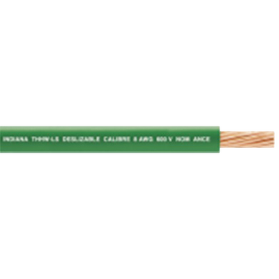 INDIANA - Cable Eléctrico 18 AWG Color Verde, Conductor de Cobre Suave Cableado. Aislamiento de PVC, Auto-Extensible. Bobina de 100 Metros (328.08 Pies)
