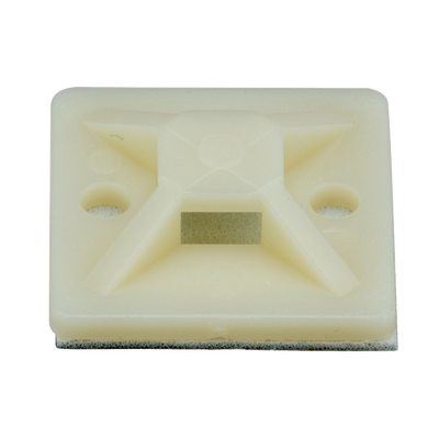PANDUIT - Montaje-Sujetador Adhesivo STRONGHOLD de 4 Vías de 3/4" x 3/4" x 1/4", Color Natural,  Nylon 6.6 Retardante de Llamas V-2, Paquete de 100pz