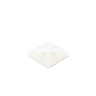 PANDUIT - Montaje-Sujetador Adhesivo STRONGHOLD de 4 Vías de 1" x 1" x 1/4", Color Natural,  Nylon 6.6 Retardante de Llamas V-2, Paquete de 100pz