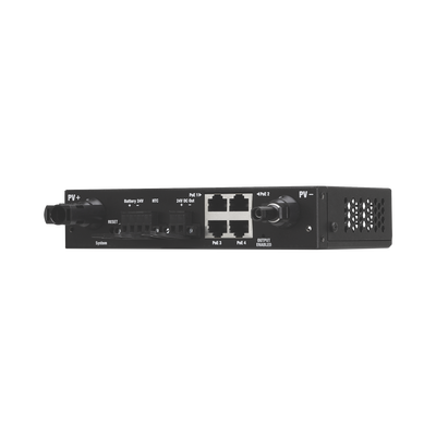 UBIQUITI - Controlador de carga MPPT SunMax SolarPoint 24V 7A para interior con switch PoE pasivo 24V integrado para alimentar equipos airMAX