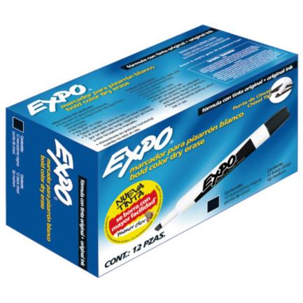 SANFORD - Marcador Sanford Expo 83001 Negro Cincel Pizarron Blanco