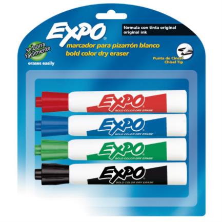 SANFORD - Marcador Sanford Expo 83074 C/4 Cincel Pizarron Blanco