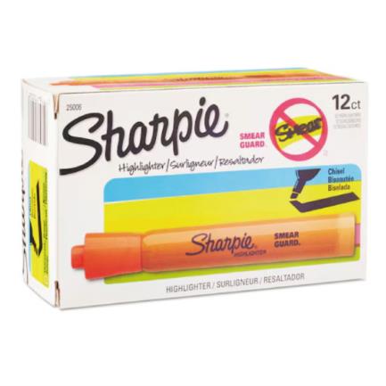 SANFORD - Resaltador Sharpie Tank Color Naranja c/12 piezas