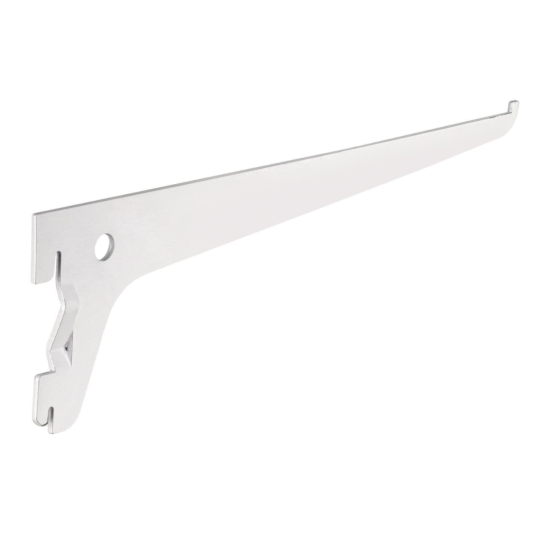 Mensula plana blanca para cremallera sencilla, 25cm, FIERO